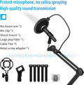 Soporte Microfono Guitto con Antipop Flexo 50cm