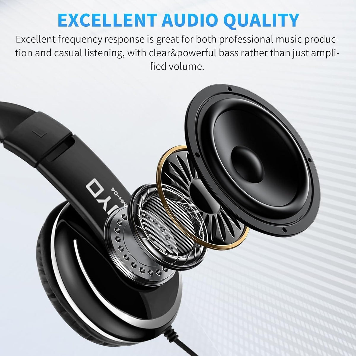 Auriculares Estudio Joyo Cerrados Plegables JMH-04 - vista 4
