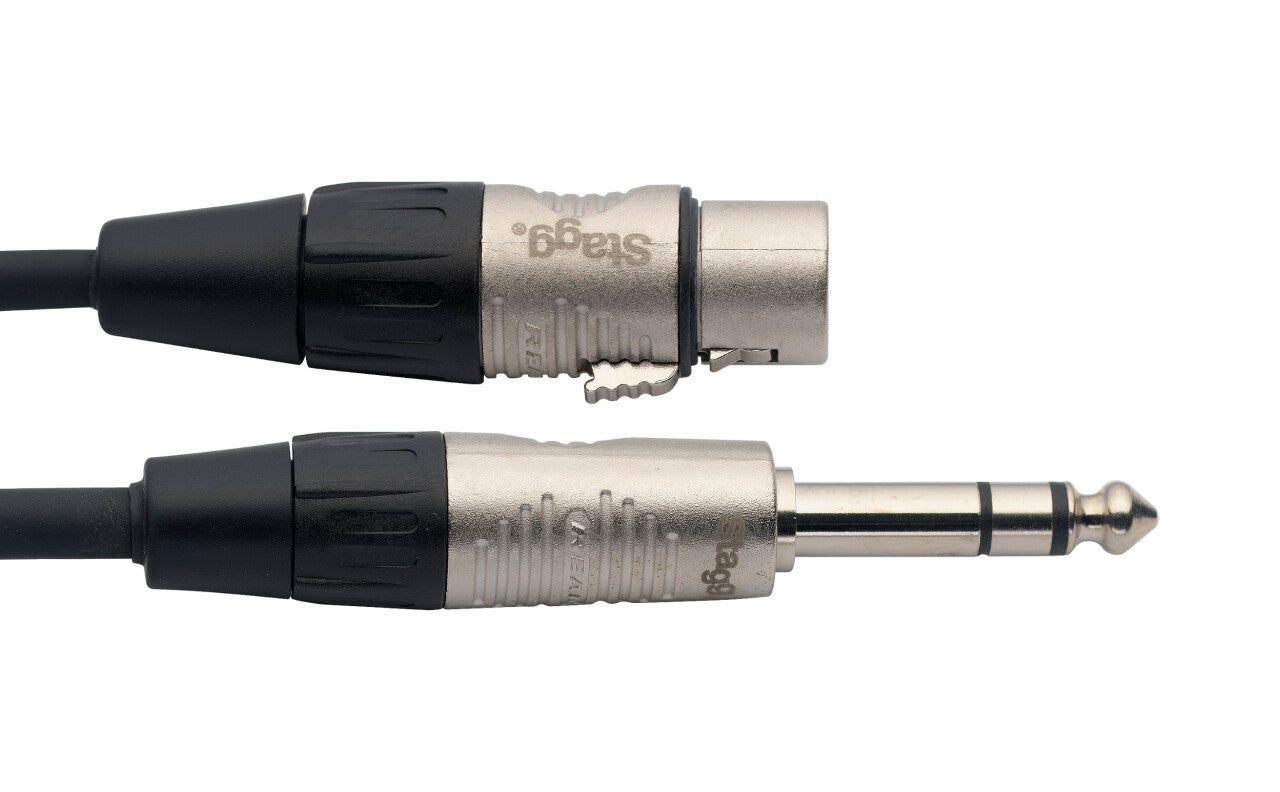 Cable Audio Stagg Jack Stereo-XLR Hembra 6m N-Series