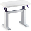 Banqueta Piano Hidraulica Stagg Blanco Mate Tapa Vinilo Blanco PBH 780 WHM SWH_01