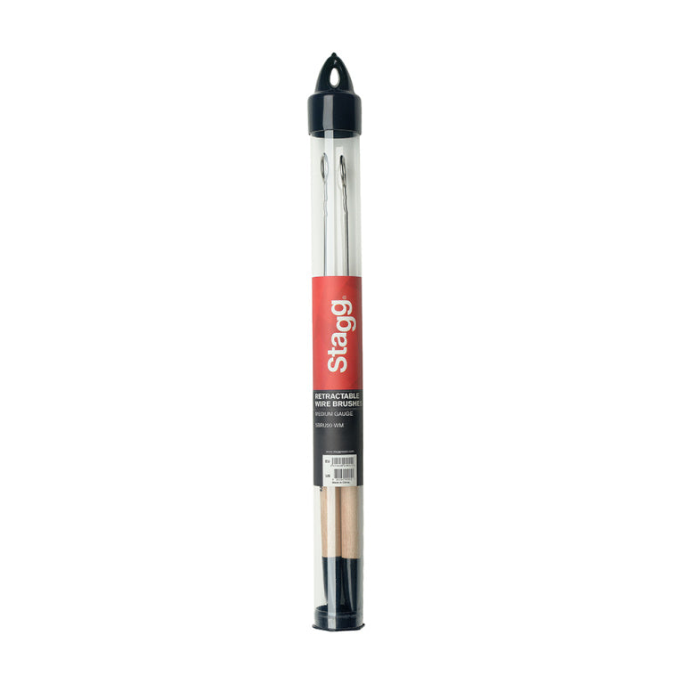 Escobillas Bateria Stagg Telescopicas Alambre Mango Madera SBRU20-WM_02