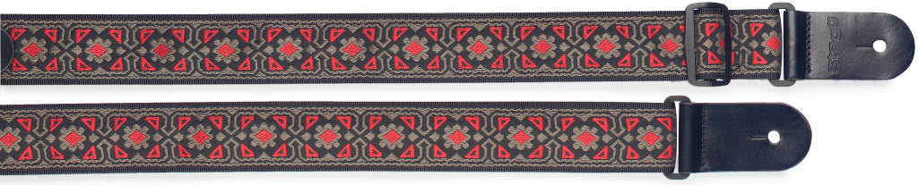 Correa Guitarra Stagg Floral Roja