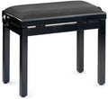 Banqueta Piano Stagg Negro Brillo Tapa Terciopelo Negro PB39 BKP VBK_01