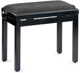 Banqueta Piano Stagg Negro Brillo Tapa Terciopelo Negro PB39 BKP VBK