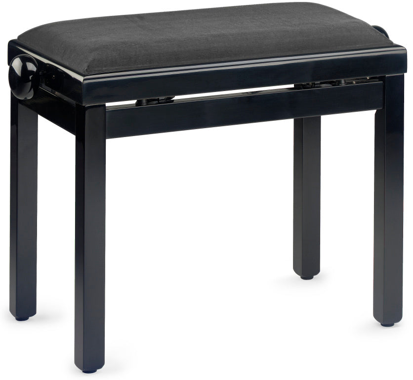 Banqueta Piano Stagg Negro Brillo Tapa Terciopelo Negro PB39 BKP VBK_01