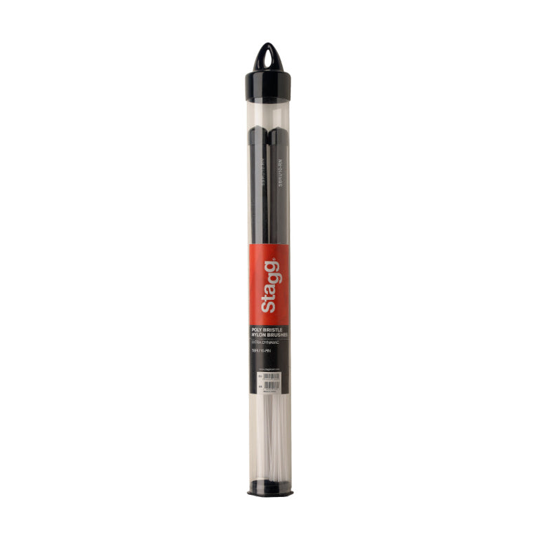 Escobillas Bateria Stagg Nylon 100 Cerdas Mango Goma SBRU10-RN_02
