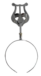 Atril Marcha Flauta Samba Plateado con Brazalete Metalico 921SM