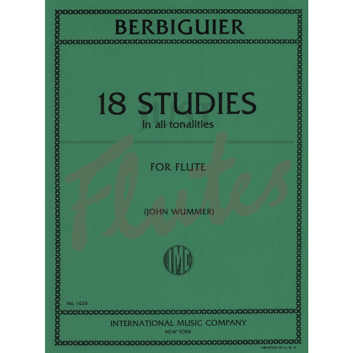 18 Studies in all Tonalities. Berbiguier, B.