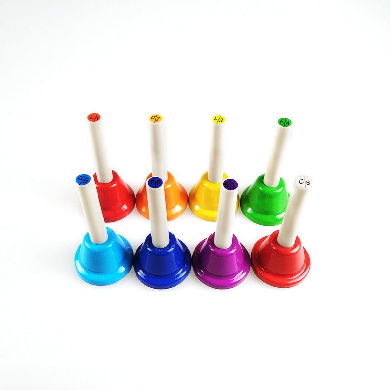 Juego de Samba 8 Minicampanas de Plastico con Mango 9493SM