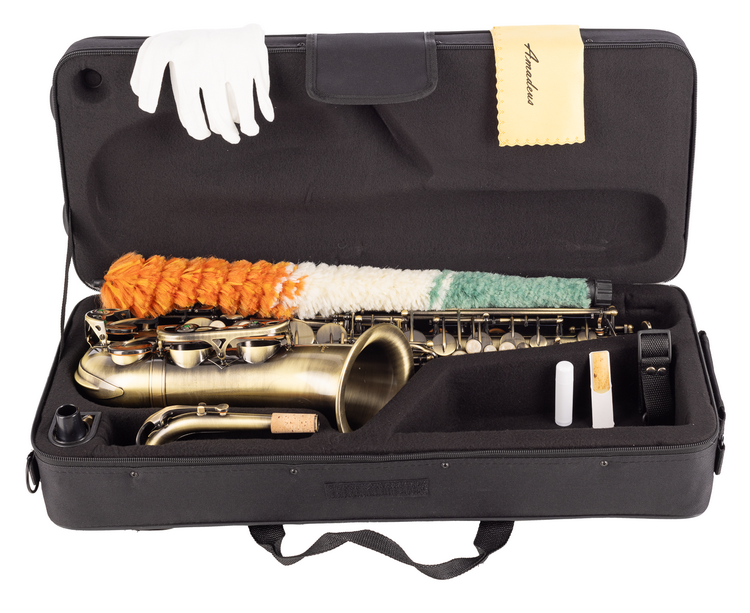 Saxofon Alto Mib Amadeus Acabado Envejecido AL860