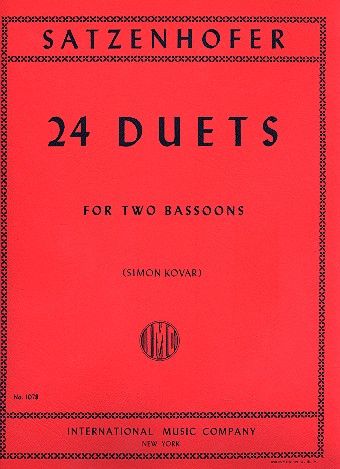 24 Duets for Two Bassoons para Fagot. Satzenhofer, J.
