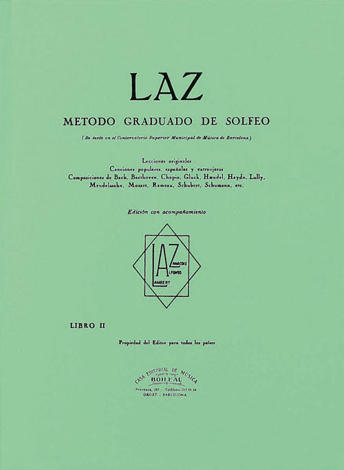 LAZ Acompañamiento de Piano Vol. II. Lambert / Alfonso / Zamacois