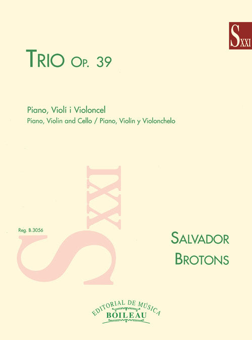 Trio Op. 39. Brotons, S.
