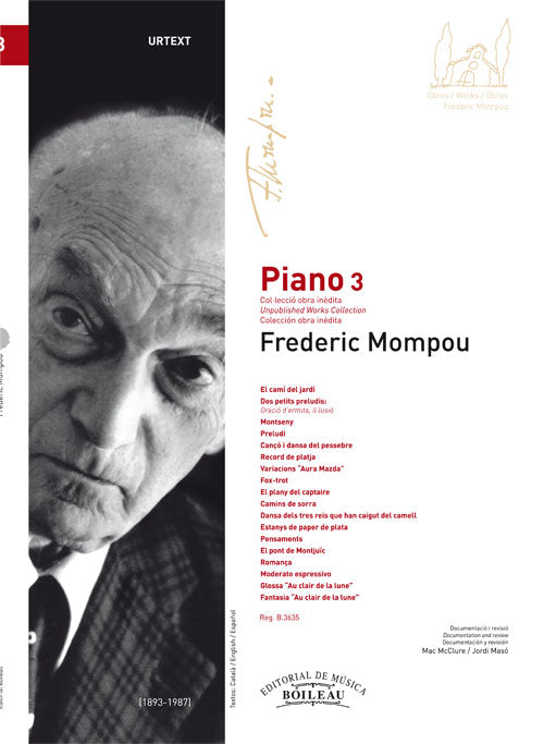 BOI1157 - Piano 3. Mompou, F.