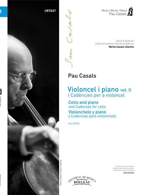 BOI1179 - Violoncel i Piano Vol. II. Casals, P.