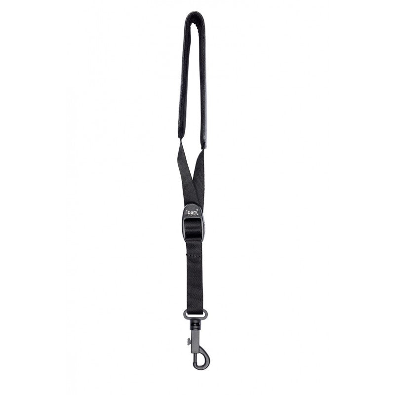 Correa de cuero Bam para instrumentos de viento, cinta con mosquetón de plástico ST-0033