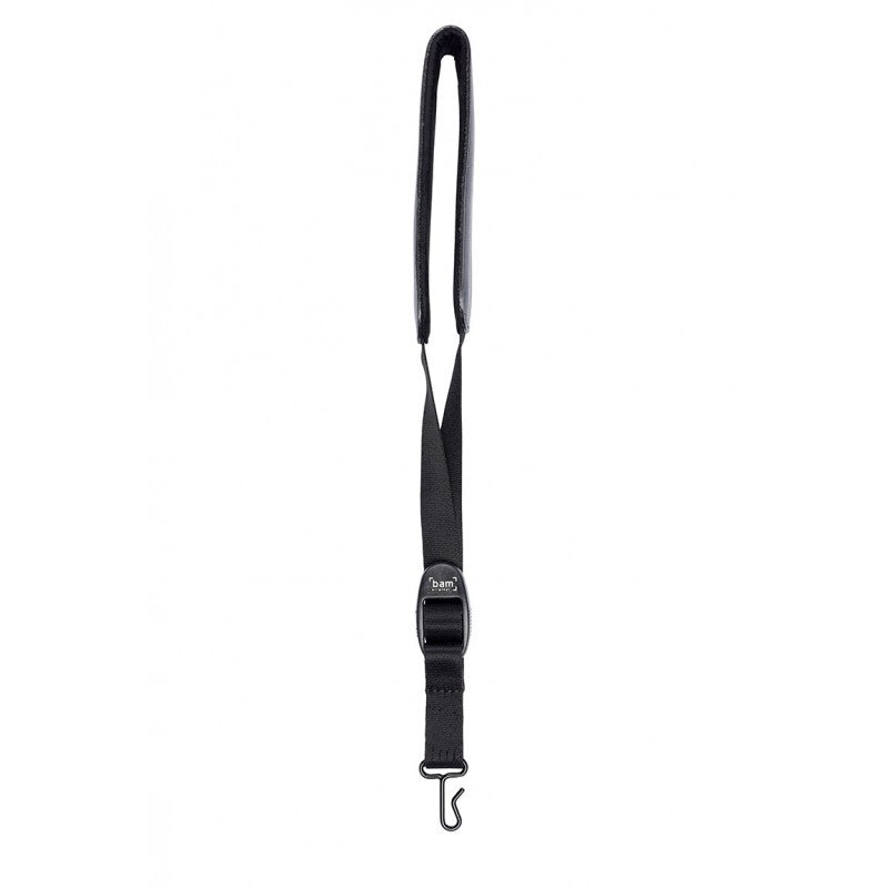Correa de cuero Bam para instrumentos de viento, cinta con mosquetón metálico ST-0034