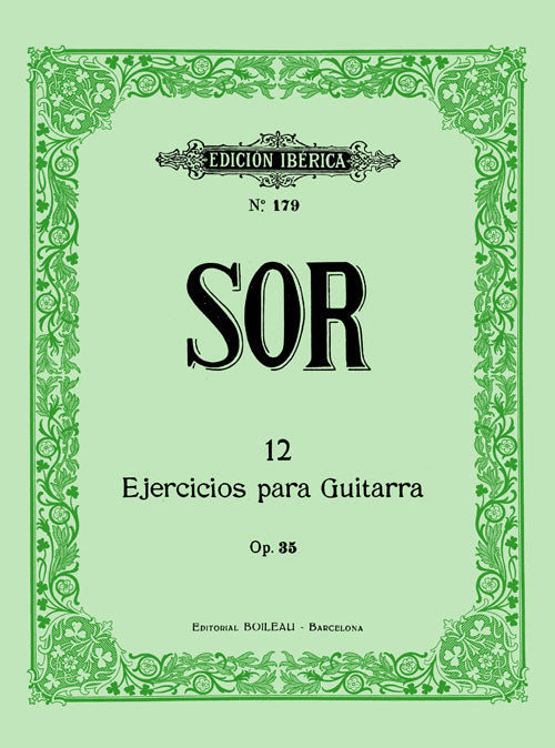 BOI1198 12 Ejercicios para Guitarra Op.35 - Sor