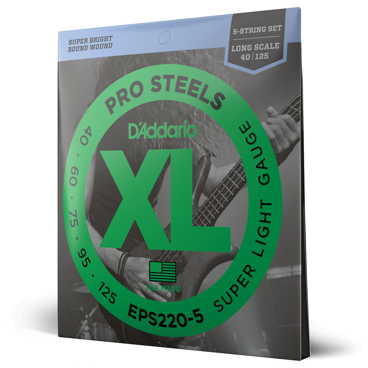 Juego Cuerdas Guitarra Bajo D'Addario 5 Cuerdas ProSteels, Escala Larg ...