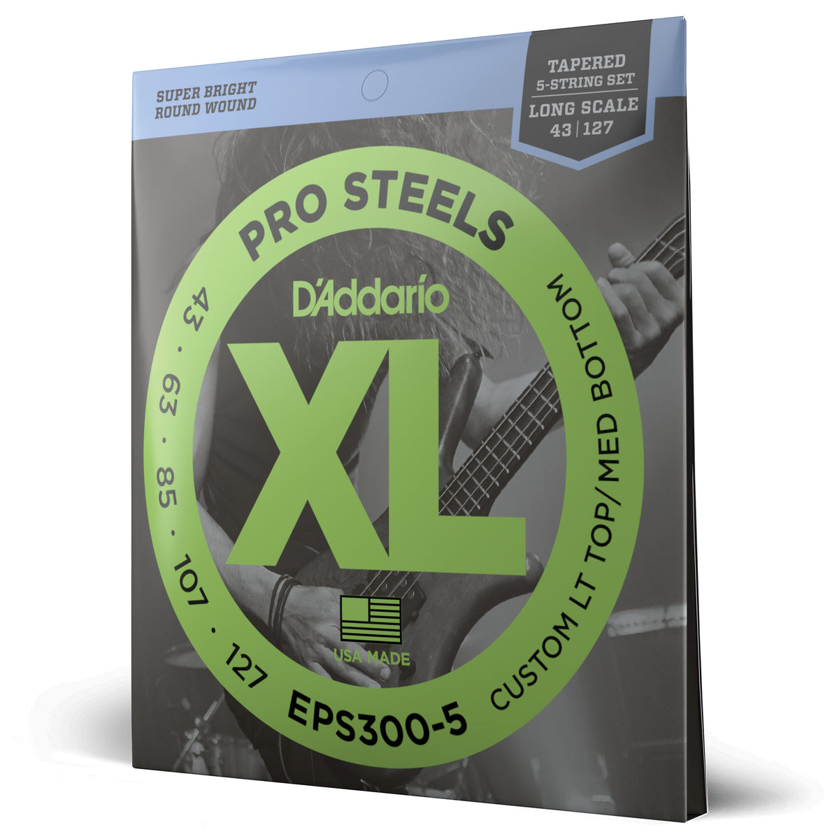 Juego Cuerdas Guitarra Bajo D'Addario ProSteels Bajo 5 Cuerdas, Escala ...