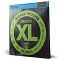 Juego Cuerdas Guitarra Bajo D'Addario EXL165 5 Cuerdas Entorchado Niquel, Escala Larga Tension Blanda Personalizada EXL165-5