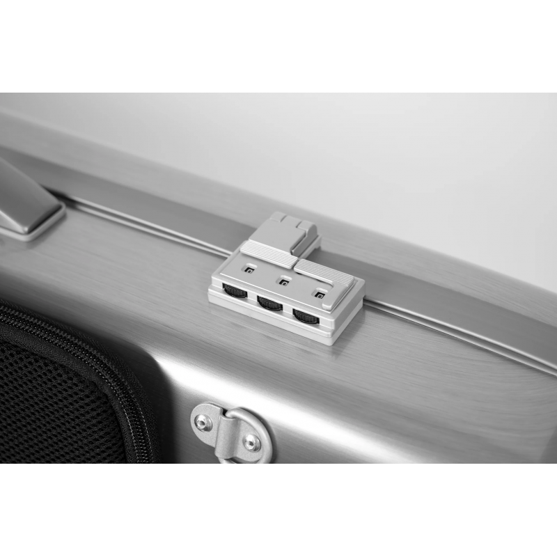 Estuche Violin 4/4 Bam La Défense Hightech rectangular DEF2018XLA Aluminio cepillado