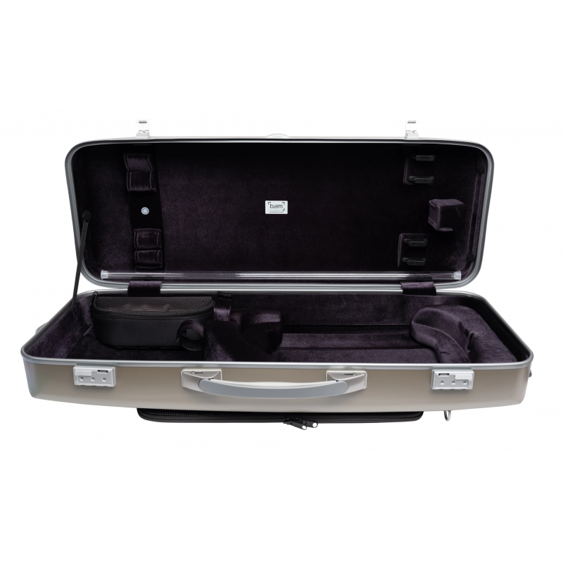 Estuche Viola Bam Suprême Hightech rectangular SUP5301XL Champagne/Plata