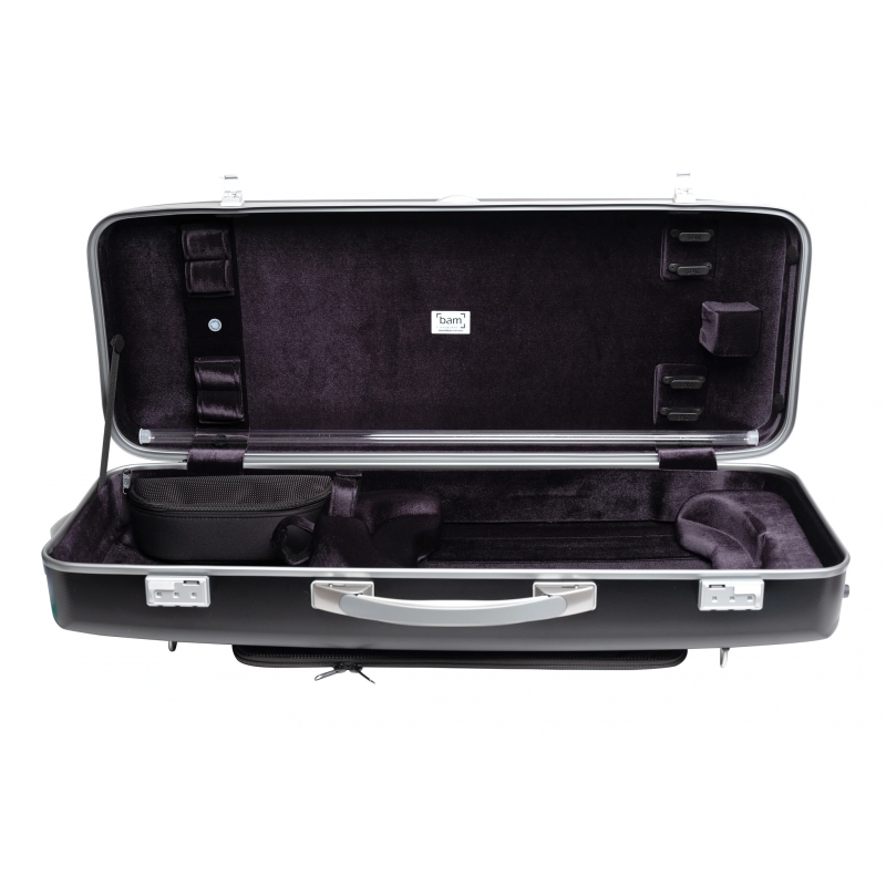 Estuche Viola Bam Suprême Hightech rectangular SUP5301XL Negro/Plata