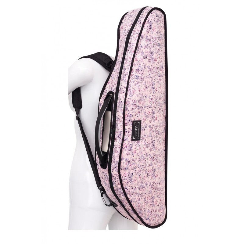 Funda Violin 4/4 Bam Hoody Flower modelo Hightech Slim HO2000XLF Rosa