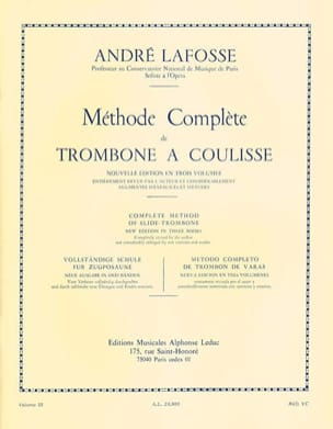 Methode Complete Trombone Coulisse Vol 3 - Lafosse - Leduc