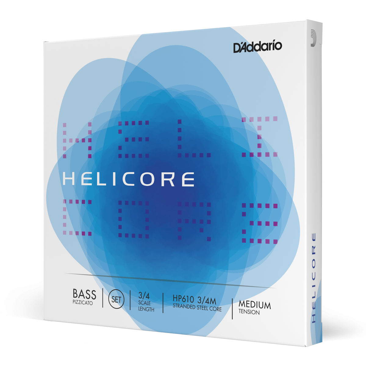 Juego Cuerdas Contrabajo 3/4 D'Addario Helicore Pizzicato Tension Media