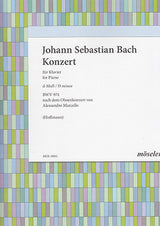 Konzert fur Klavier D moll BWV 974. Bach, J.S.