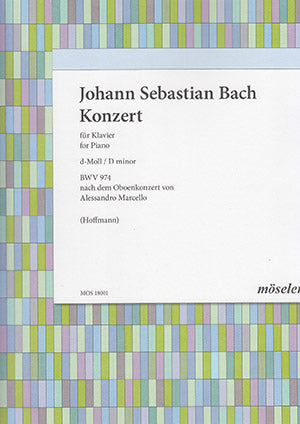 Konzert fur Klavier D moll BWV 974. Bach, J.S.