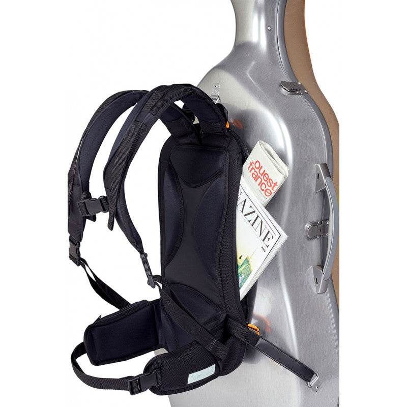Mochila ergonómica Bam con bolsa para partituras para estuche de violoncello 9036