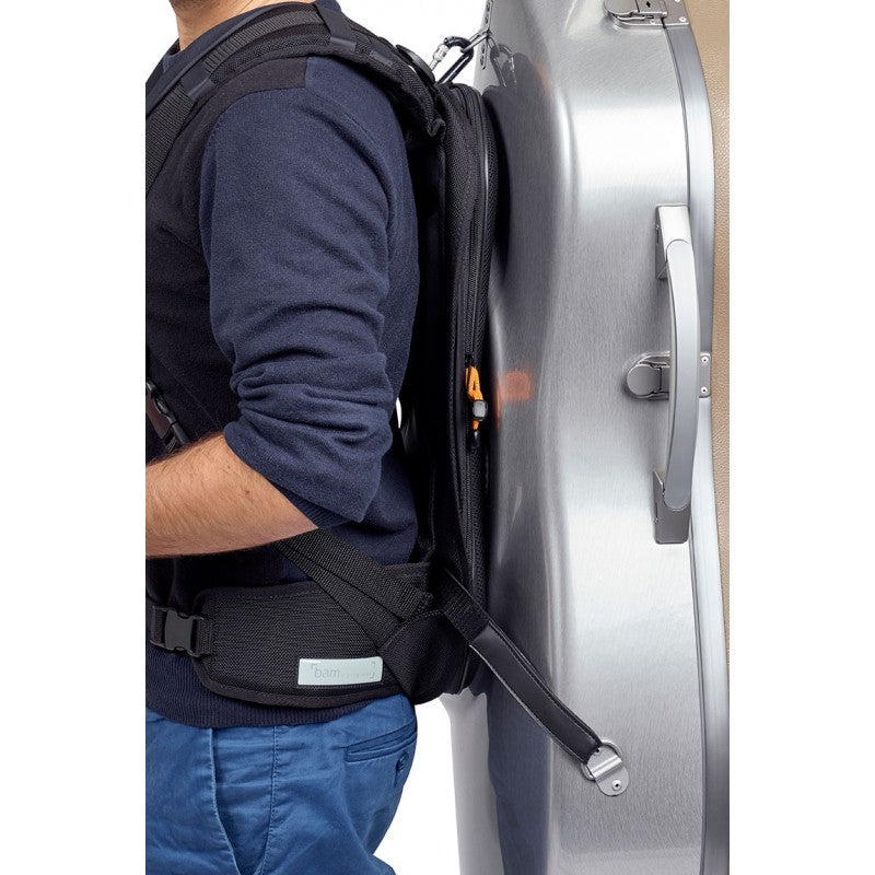 Mochila ergonómica Bam con bolsa para partituras para estuche de violoncello 9036