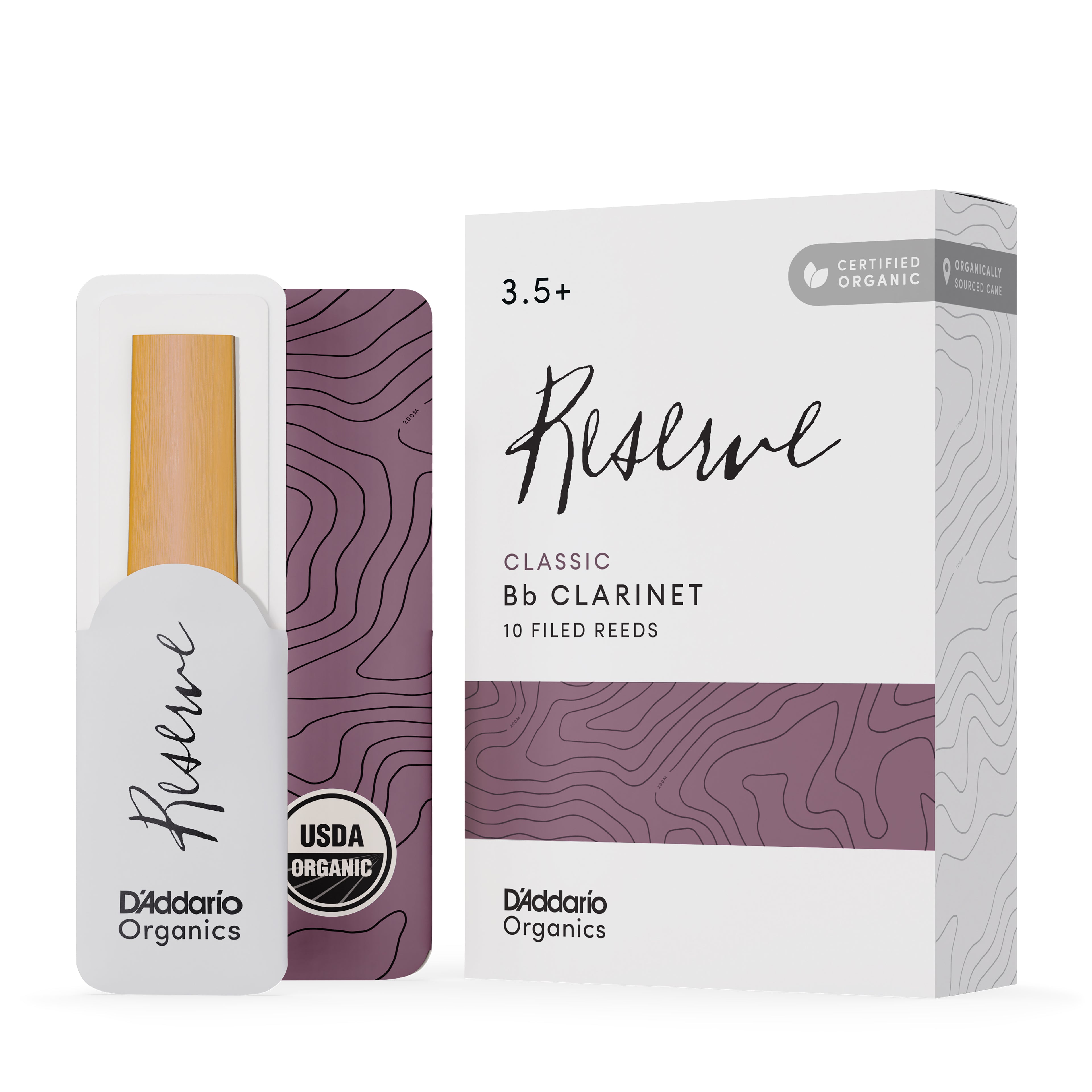 Caña Clarinete Sib D'Addario Organic Reserve Classic n 3.5+