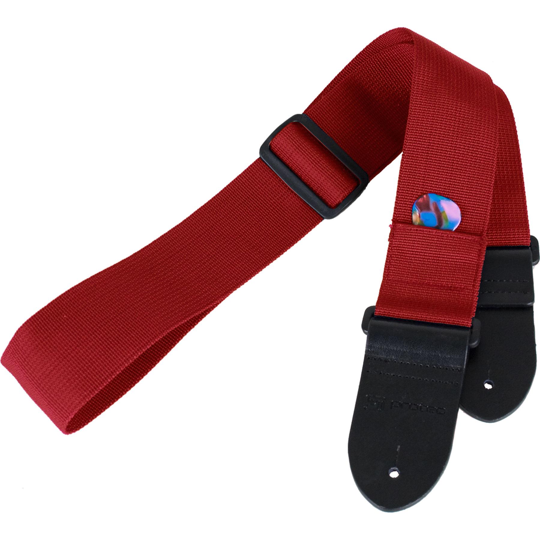 Correa Saxofón Protec Poliester Rojo Vino POLYSTRX