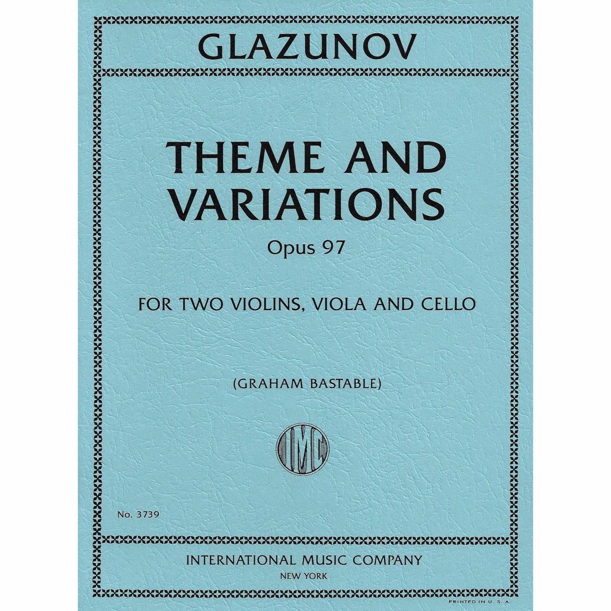Theme and Variations Op. 97. Glazounov, A.