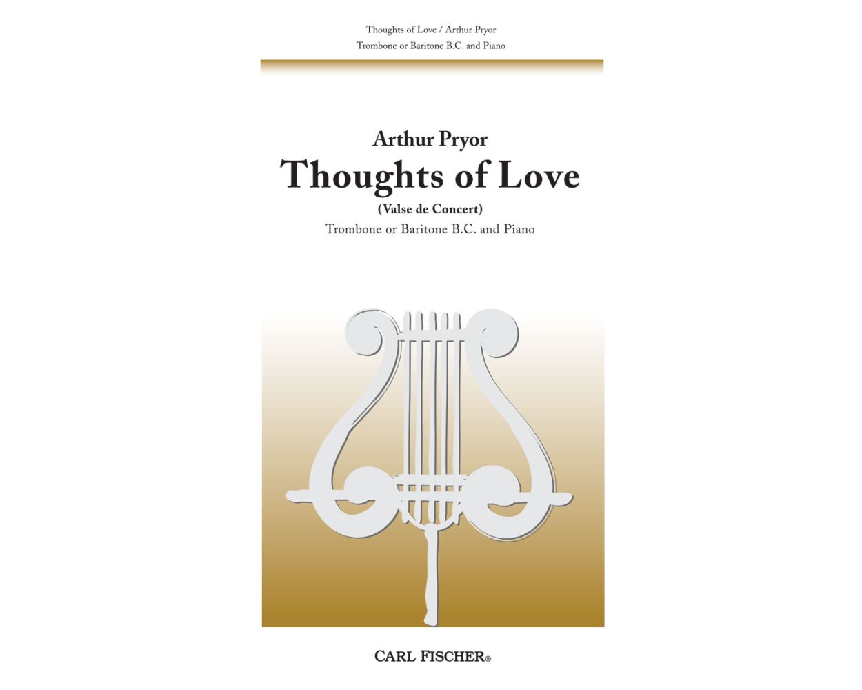 Thoughts of Love para Trombón. Pryor, Arthur
