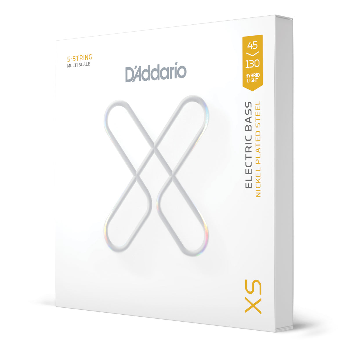 Juego Cuerdas Guitarra Bajo D'Addario Multiescala Recubierta Tension Hibrida Blanda XSB45130MS
