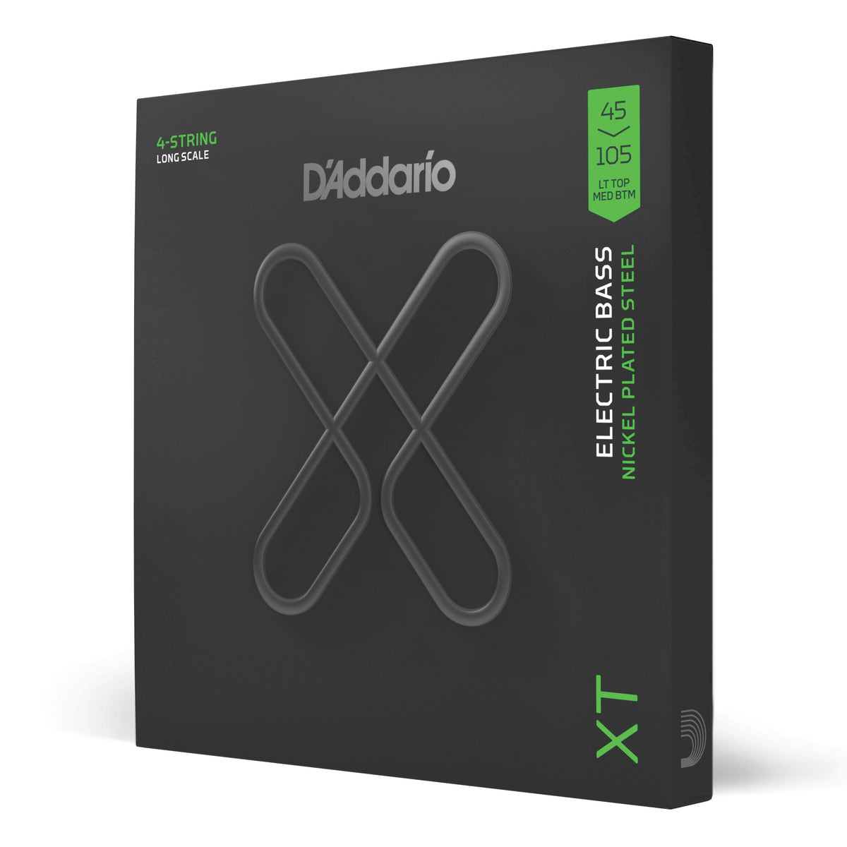 Juego Cuerdas Guitarra Bajo D'Addario XT Bass Acero Niquelado, Agudas Blandas / Graves Medias, Escala Larga Tension Blanda XTB45105