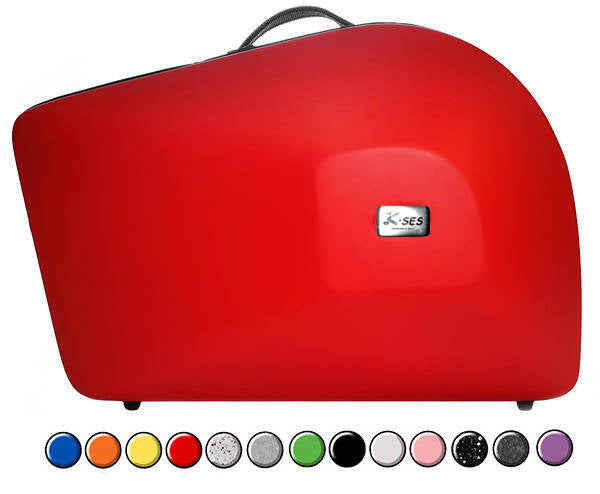 Estuche Trompa Kses Premium Mate Campana Desmontable 2 Sordinas Rojo