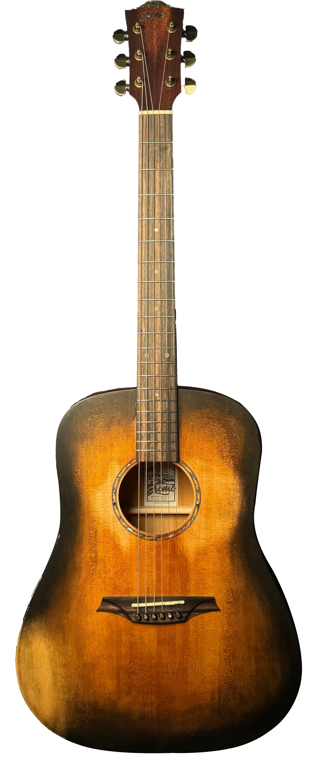 Guitarra Acustica Bromo Rocky Mountain Dreadnought All Solid Historic Sunburst BAR1H-HS - vista 3