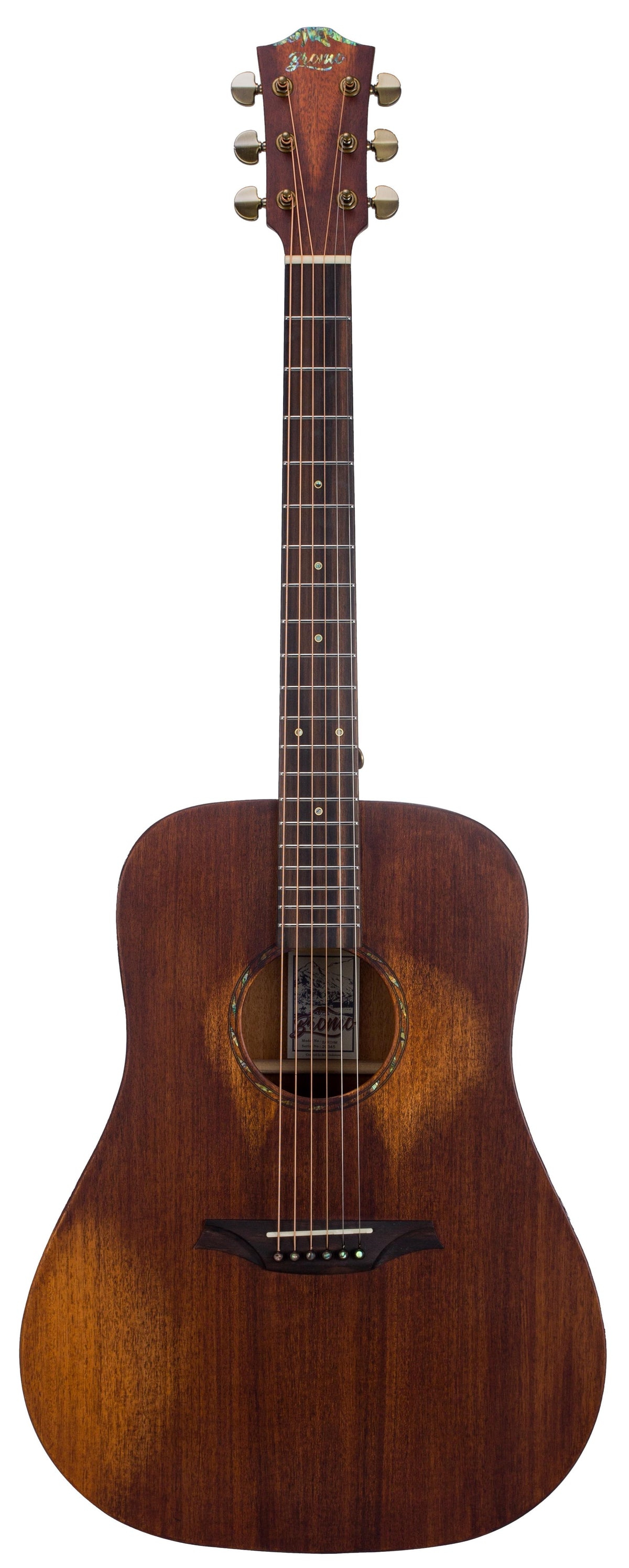 Guitarra Acustica Bromo Rocky Mountain Dreadnought All Solid Caoba BAR1HM - vista 5