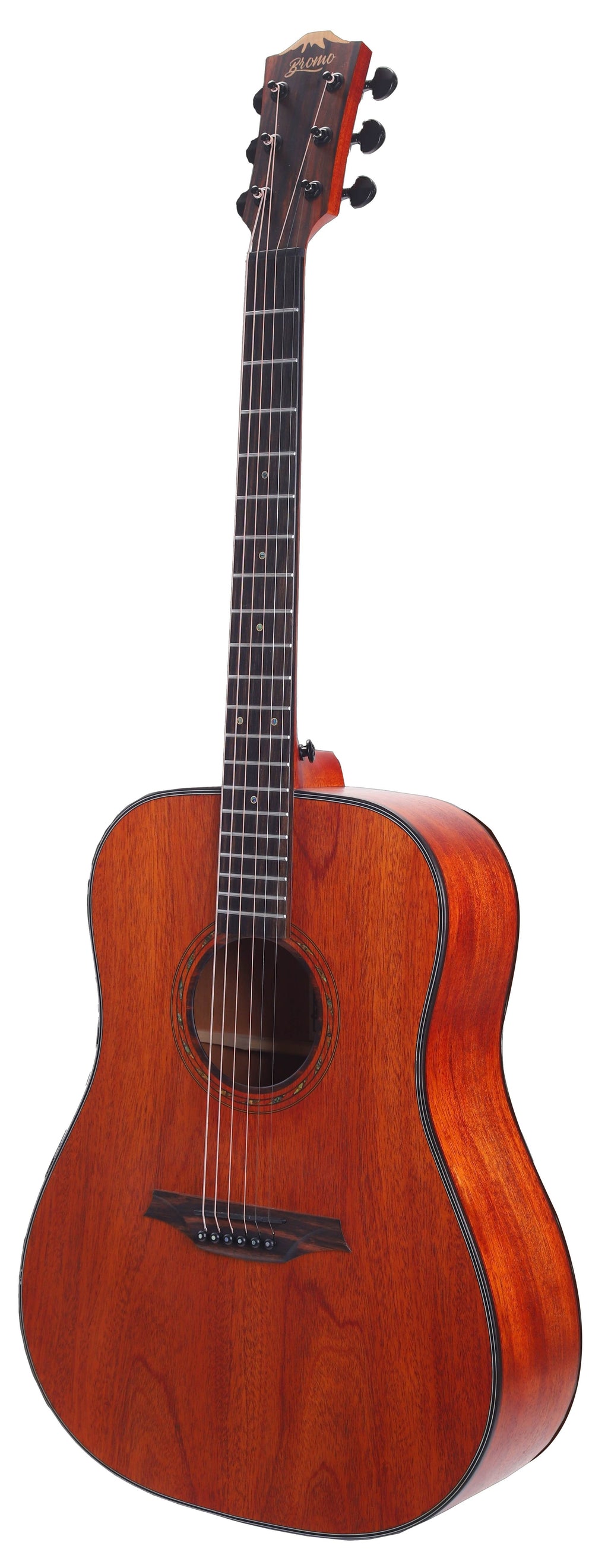 Guitarra Acustica Bromo Tahoma Dreadnought Tapa Maciza Caoba BAT1M - vista 4