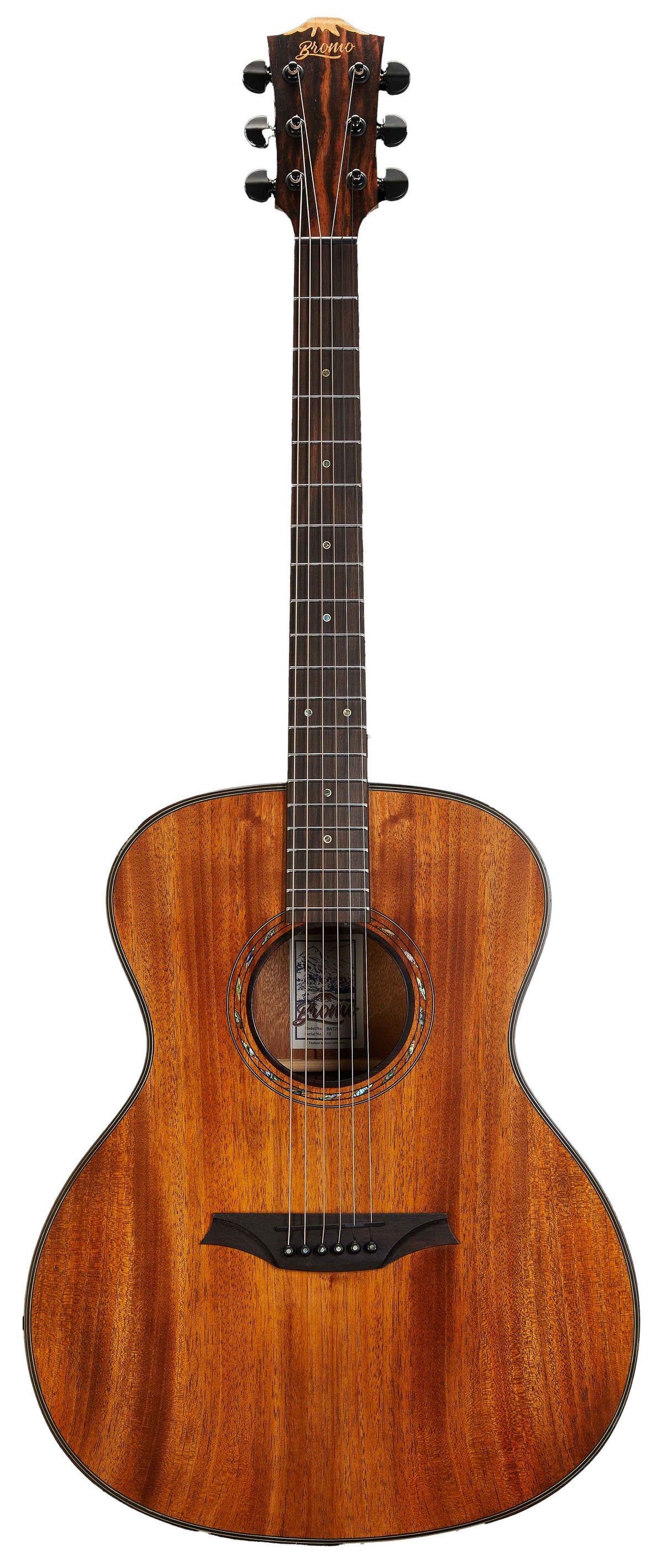 Guitarra Acustica Bromo Tahoma Grand Auditorium Tapa Maciza Caoba BAT2M