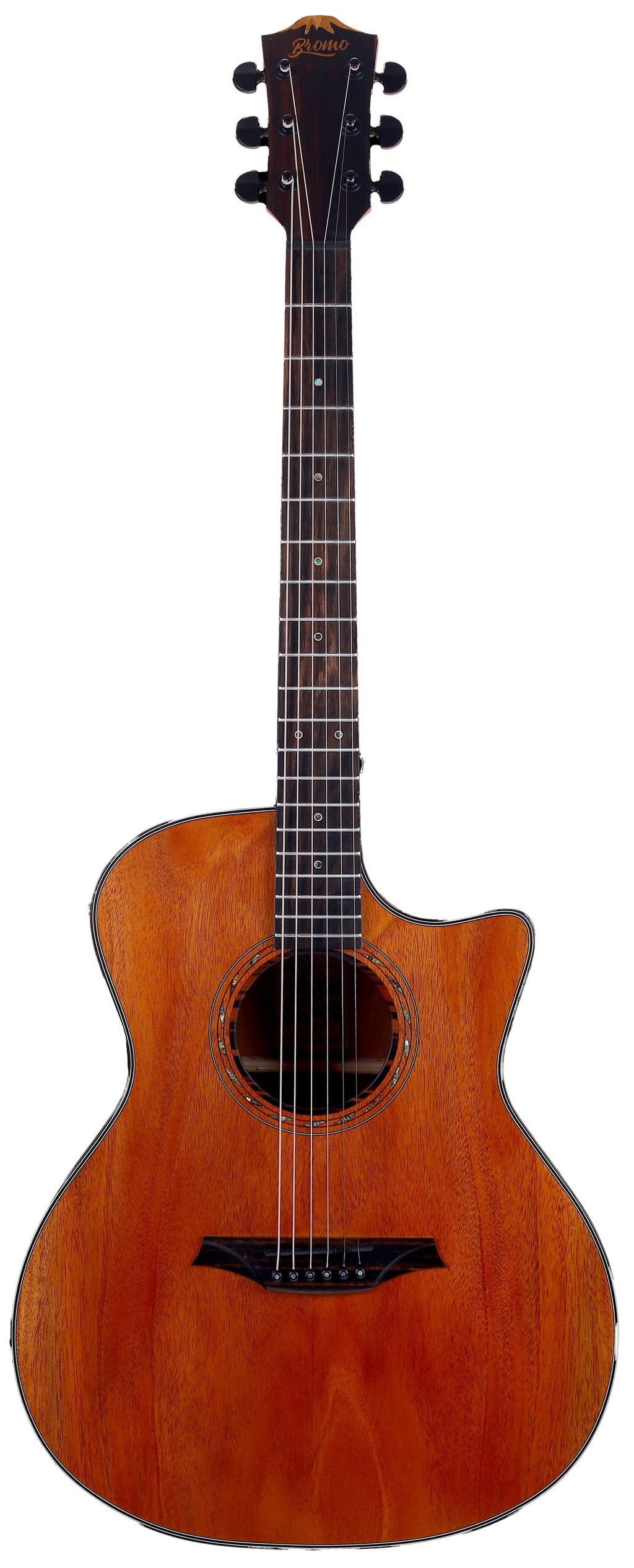 Guitarra Electroacustica Bromo Tahoma Grand Auditorium Cutaway Tapa Maciza Caoba BAT2MCE - vista 2