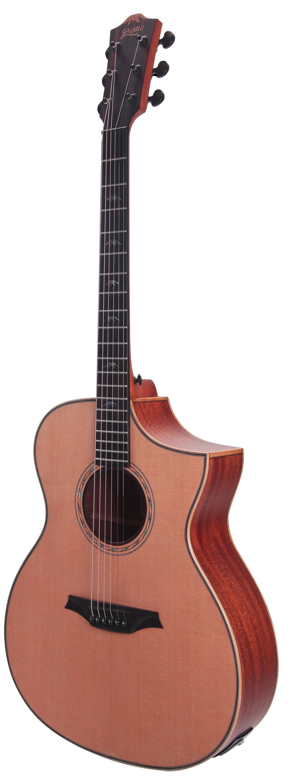 Guitarra Electroacustica Bromo Tahoma Hillside Auditorium Cutaway Tapa Maciza Abeto BAT4CE
