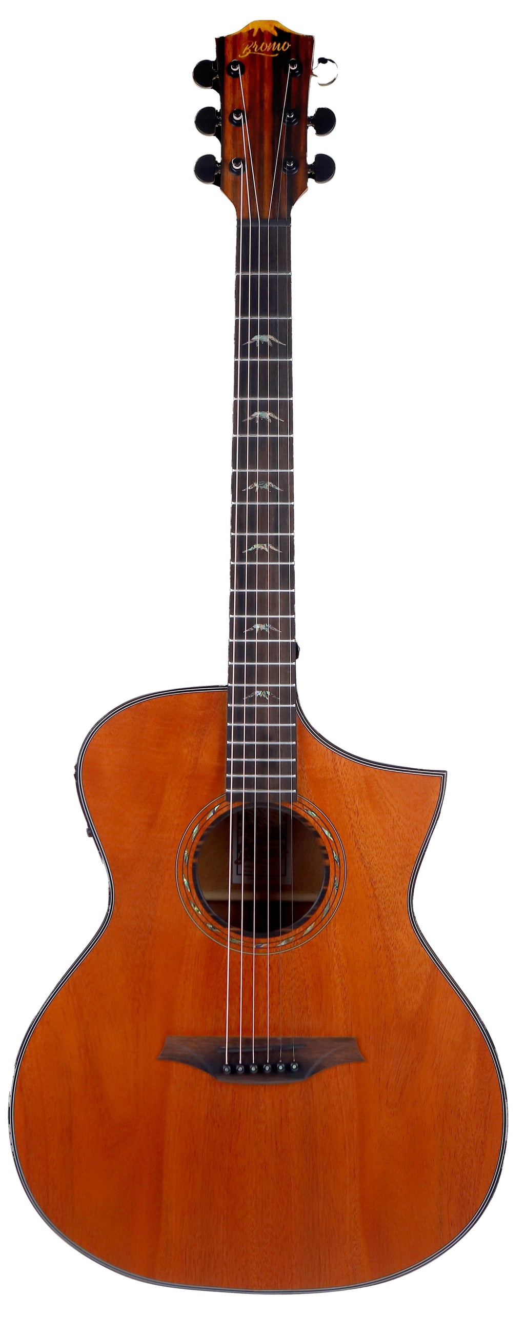 Guitarra Electroacustica Bromo Tahoma Hillside Auditorium Cutaway Tapa Maciza Caoba BAT4MCE - vista 3