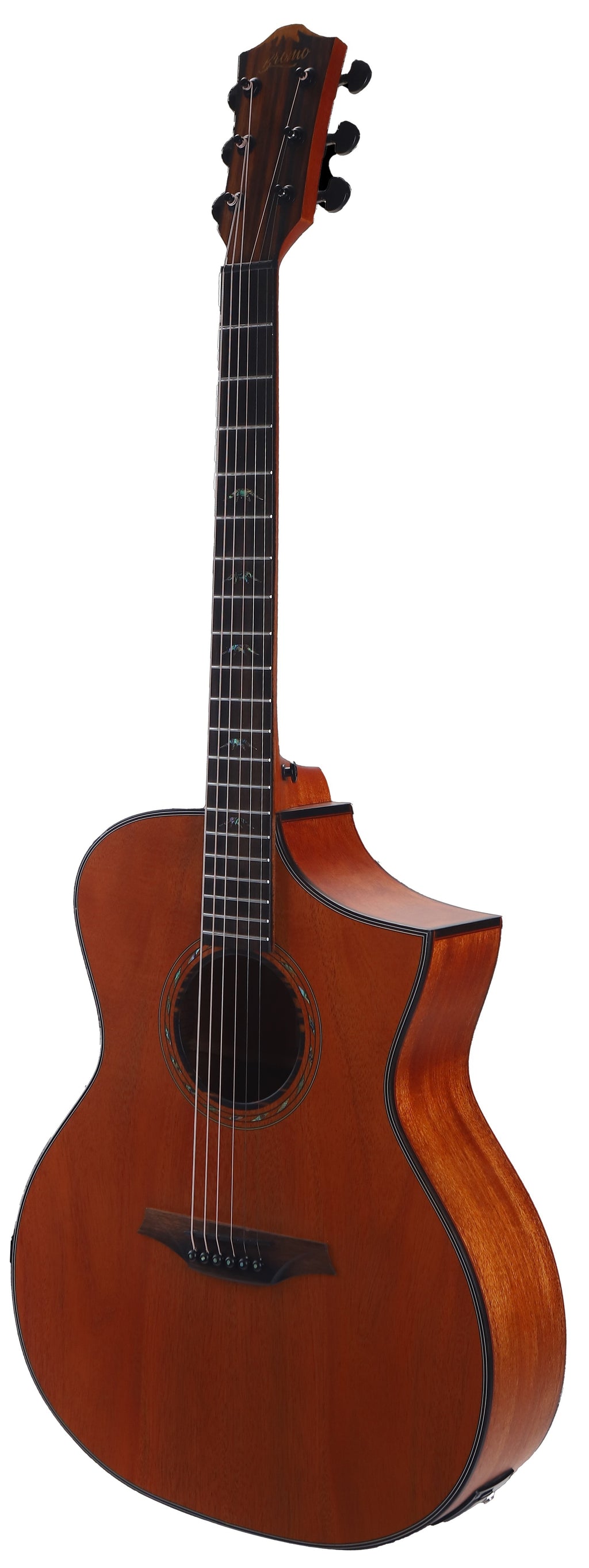 Guitarra Electroacustica Bromo Tahoma Hillside Auditorium Cutaway Tapa Maciza Caoba BAT4MCE - vista 4